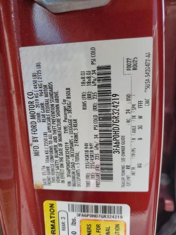 3FA6P0HD7GR324219 Ford FUSION SE