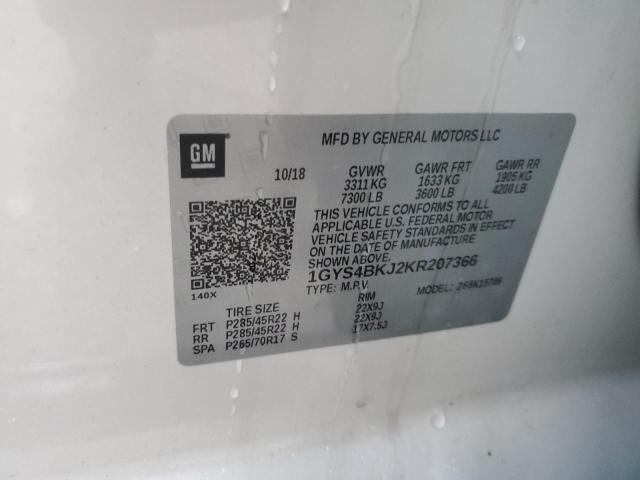2019 CADILLAC ESCALADE L - 1GYS4BKJ2KR207366