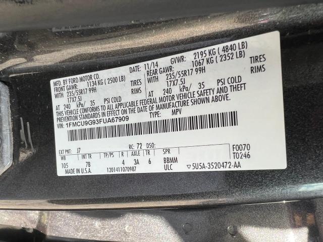 1FMCU9G93FUA67909 Ford ESCAPE SE
