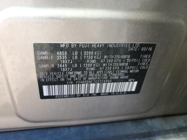 2016 SUBARU OUTBACK 3. - 4S4BSENC7G3324960