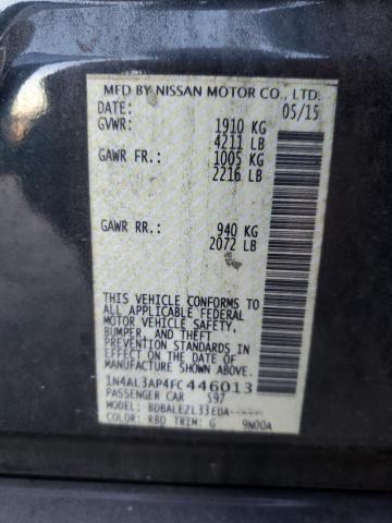 1N4AL3AP4FC446013 Nissan ALTIMA 2.5