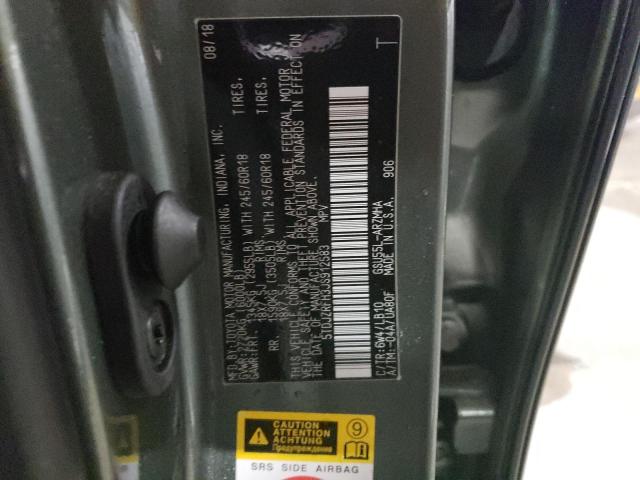 5TDJZRFH3JS912583 Toyota Highlander Se