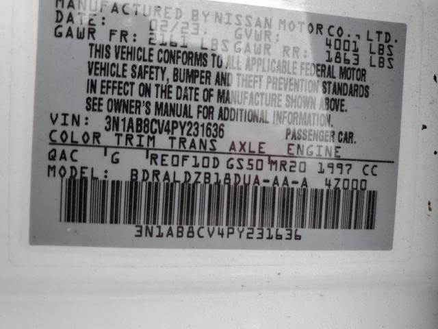 3N1AB8CV4PY231636 Nissan SENTRA SV