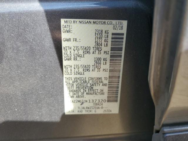 5N1AZ2MG3JN137320 Nissan MURANO S