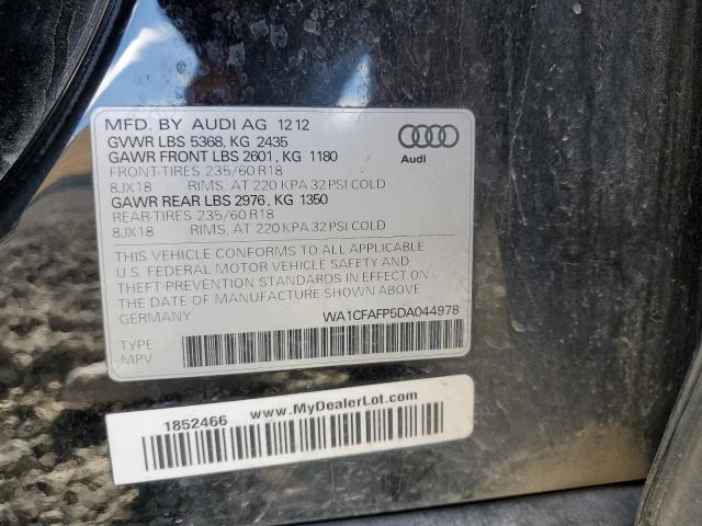 VIN WA1CFAFP5DA044978 2013 Audi Q5, Premium no.12