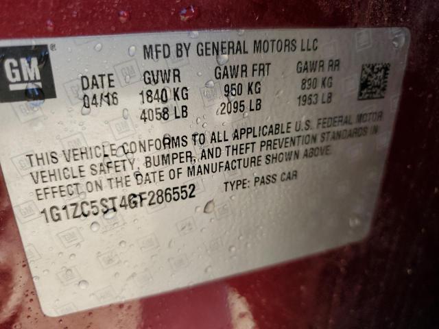 1G1ZC5ST4GF286552 Chevrolet MALIBU LS