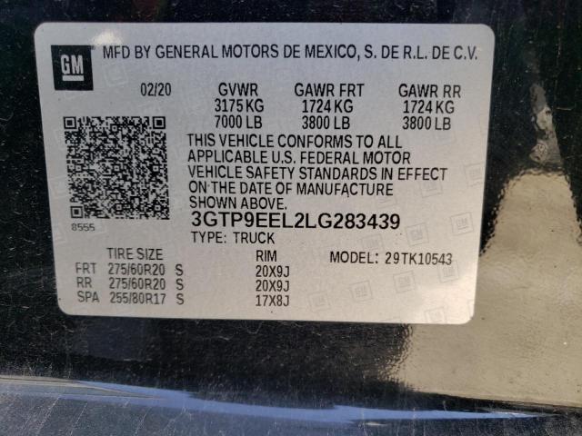 3GTP9EEL2LG283439 GMC Sierra K1500 At4