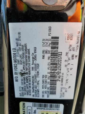 3FA6P0LU2GR203783 Ford Fusion Se Hybrid