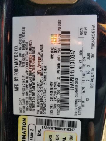 1FA6P8TH5H5310347 Ford MUSTANG