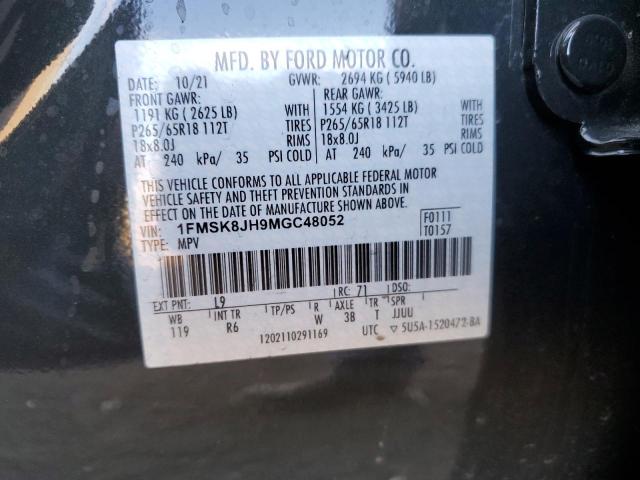 2021 FORD EXPLORER T - 1FMSK8JH9MGC48052