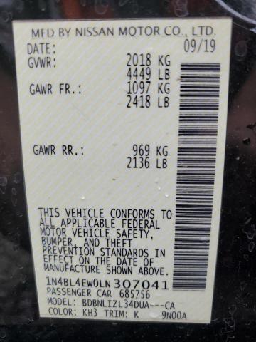 1N4BL4EW0LN307041 Nissan ALTIMA SL
