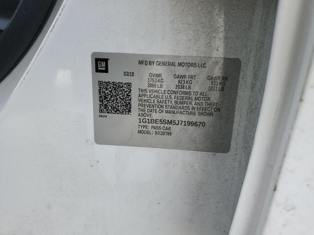 2018 CHEVROLET CRUZE LT - 1G1BE5SM5J7199670