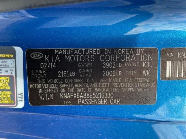 KNAFX6A88E5216330 KIA FORTE EX