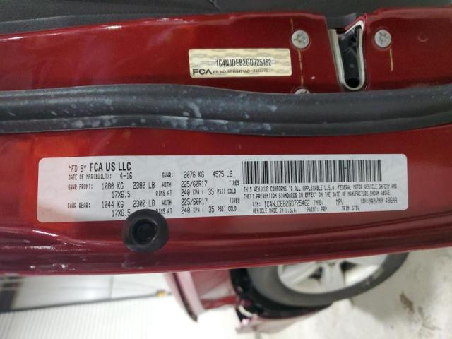 1C4NJDEB2GD725462 Jeep Compass Latitude