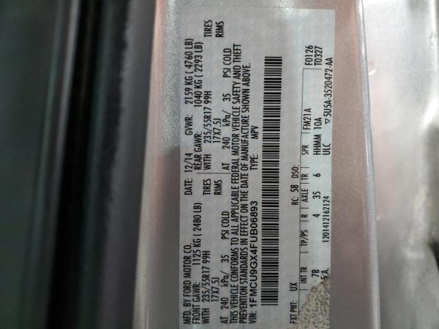 2015 FORD ESCAPE SE - 1FMCU9GX4FUB06893