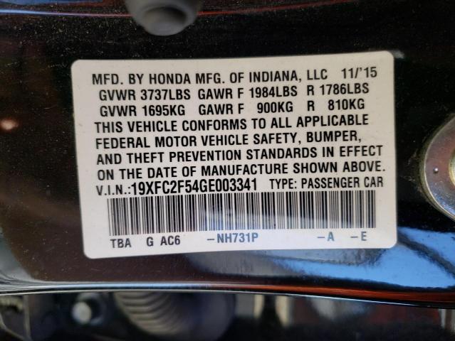 19XFC2F54GE003341 Honda Civic Lx
