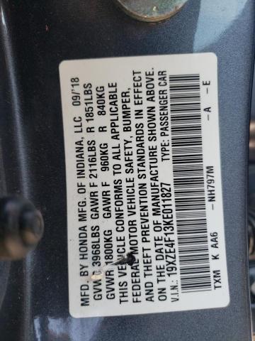 2019 HONDA INSIGHT LX 19XZE4F13KE011827