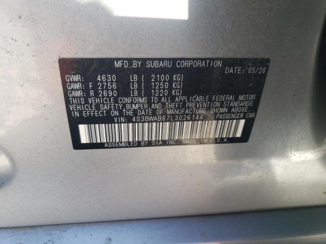 2020 SUBARU LEGACY 4S3BWAB67L3026144