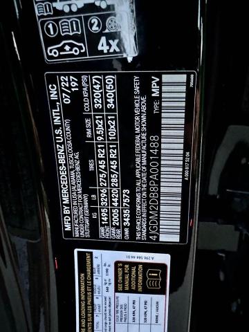 2023 MERCEDES-BENZ EQS SUV 45 4JGDM2DB8PA001488
