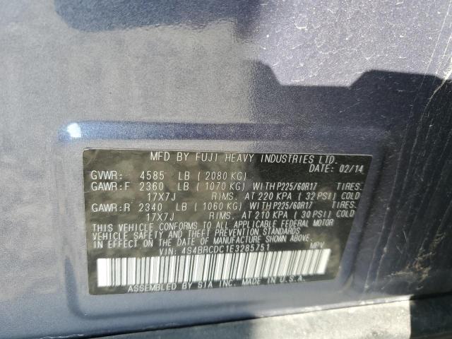 4S4BRCDC1E3285751 Subaru Outback 2.5i Premium