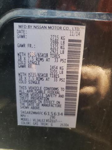 5N1AR2MN4FC615634 Nissan Pathfinder S