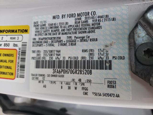 3FA6P0H70GR285208 Ford FUSION SE