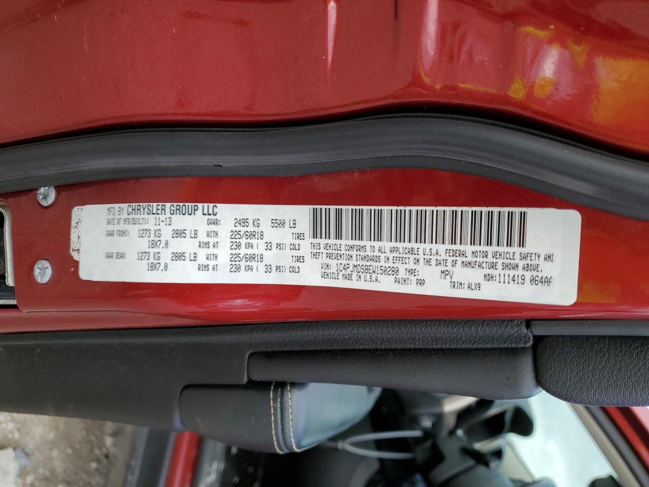 1C4PJMDS8EW150280 2014 Jeep Cherokee Limited 1C4PJMDS8EW150280 2014 Jeep Cherokee Limited
