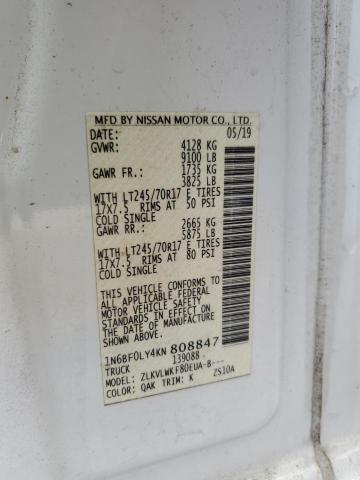 1N6BF0LY4KN808847 Nissan NV 2500 S