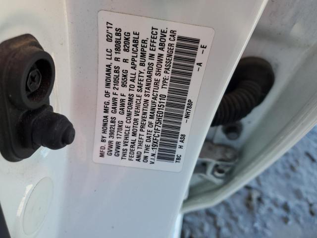 2017 HONDA CIVIC EXL - 19XFC1F75HE015110