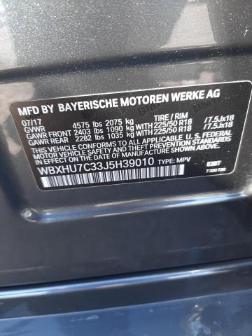 WBXHU7C33J5H39010 BMW X1 Sdrive28i