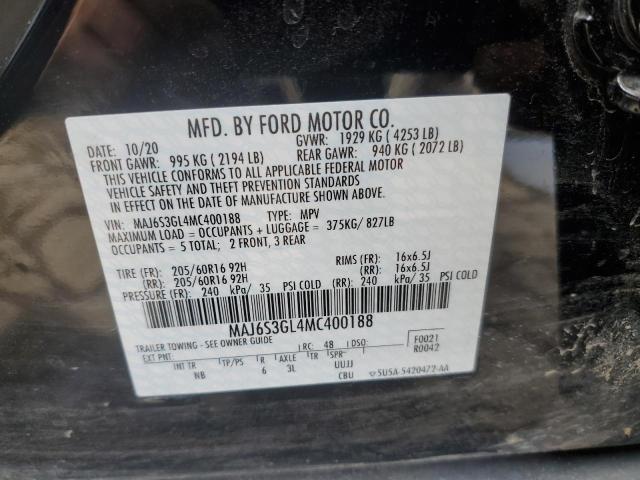 MAJ6S3GL4MC400188 | 2021 Ford ecosport se