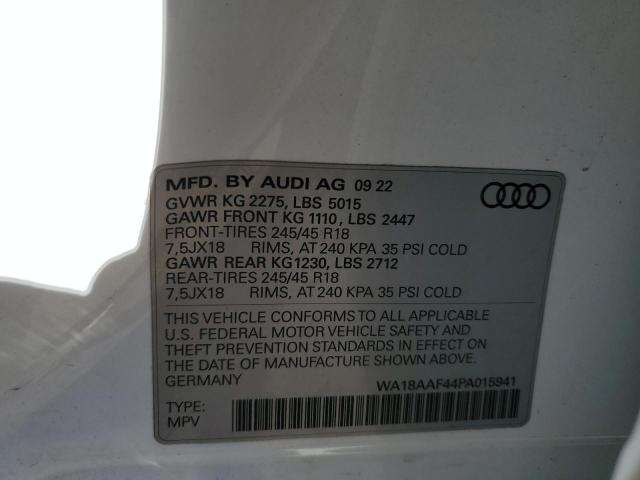 WA18AAF44PA015941 2023 AUDI A4 - Image 13