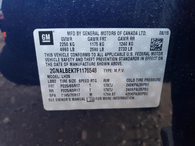 2GNALBEK7F1176548 | 2015 CHEVROLET EQUINOX LT