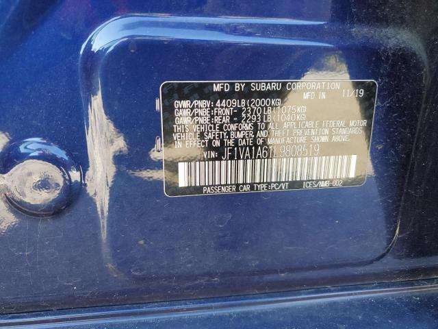 JF1VA1A61L9808519 Subaru WRX