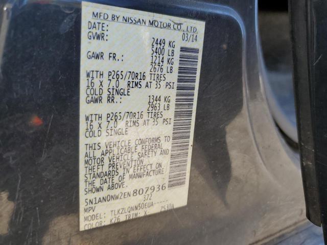 5N1AN0NW2EN807936 Nissan XTERRA X