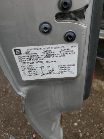 2GCEK13T651315358 2005 Chevrolet Silverado K1500