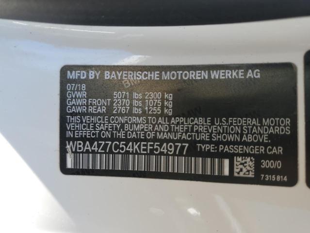 2019 BMW 440XI WBA4Z7C54KEF54977