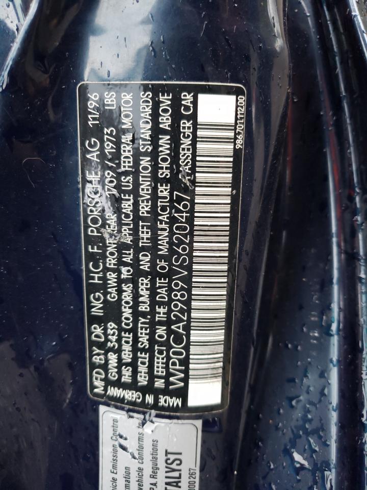 WP0CA2989VS620467 1997 Porsche Boxster