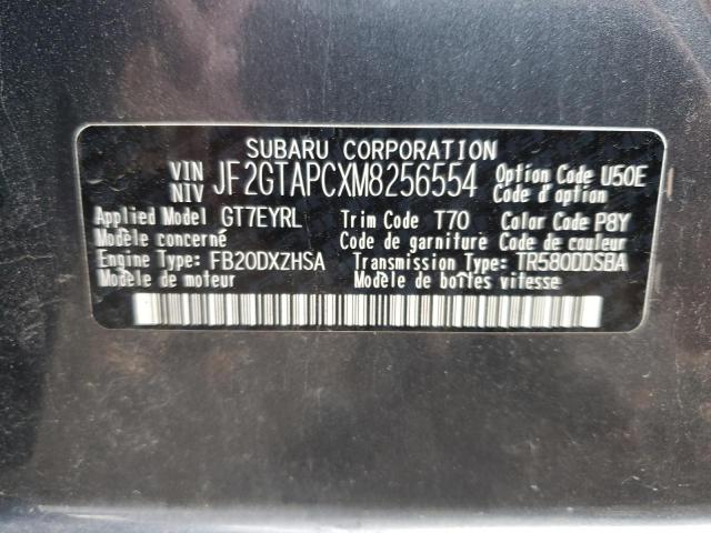 JF2GTAPCXM8256554 | 2021 SUBARU CROSSTREK