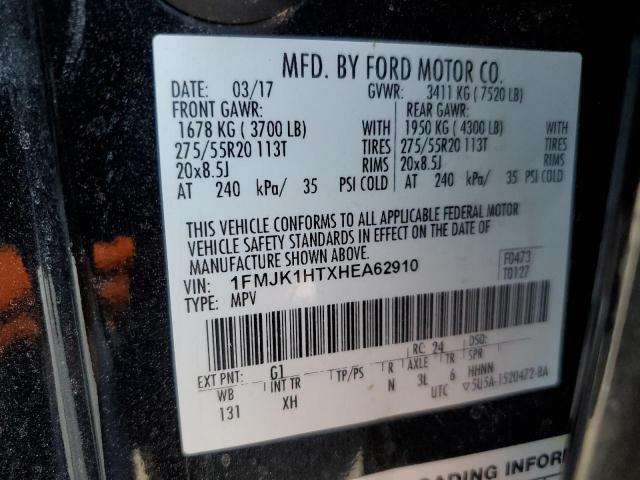 1FMJK1HTXHEA62910 Ford Expedition El Xlt
