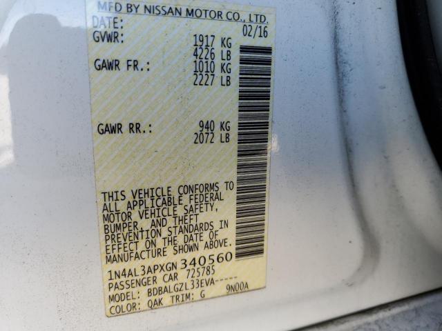 2016 NISSAN ALTIMA 2.5 - 1N4AL3APXGN340560