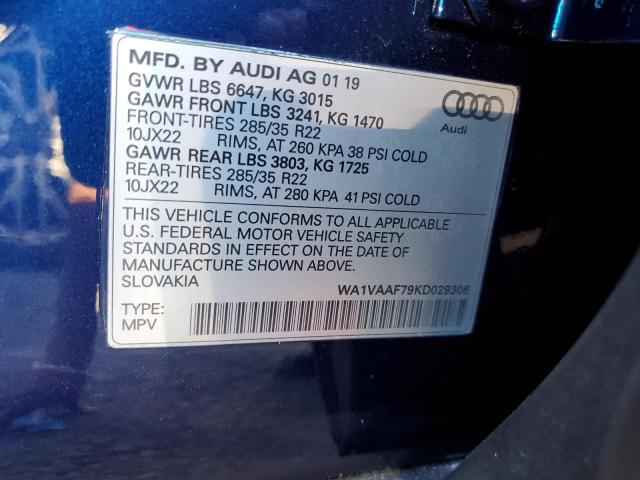 VIN WA1VAAF79KD029306 2019 Audi Q7, Prestige no.13