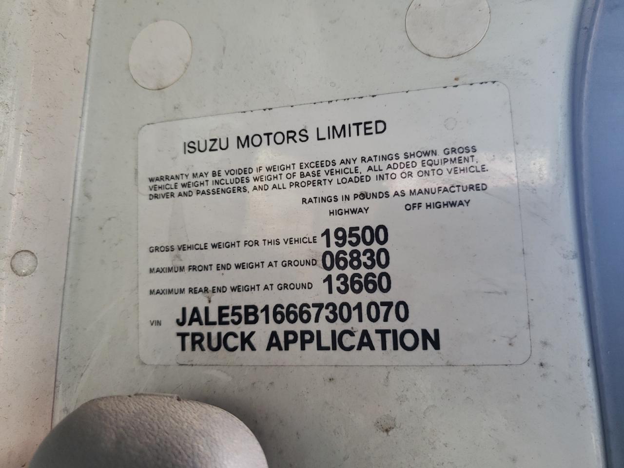 JALE5B16667301070 2006 Isuzu Nrr