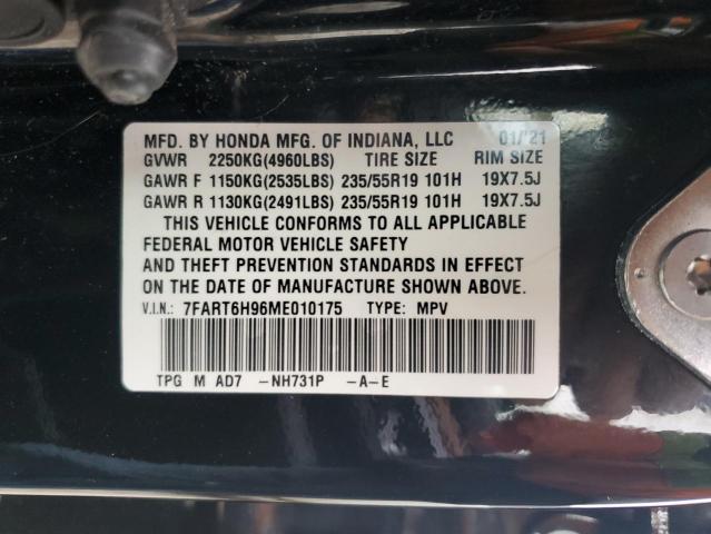 2021 HONDA CR-V TOURI - 7FART6H96ME010175