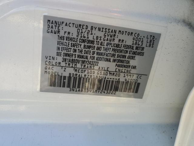 2021 NISSAN SENTRA SR - 3N1AB8DV1MY243222
