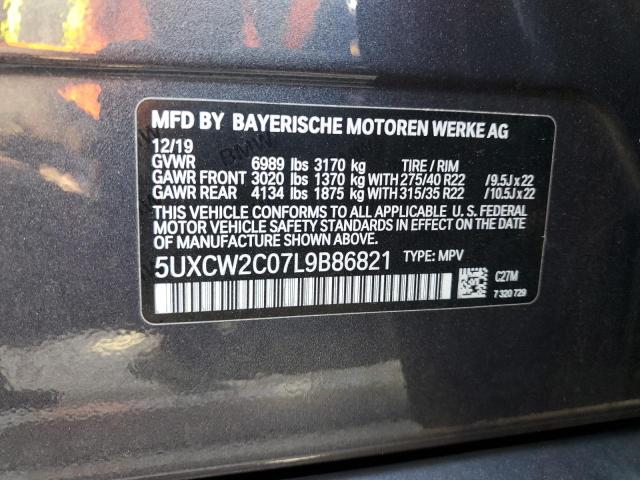 2020 BMW X7 XDRIVE4 5UXCW2C07L9B86821