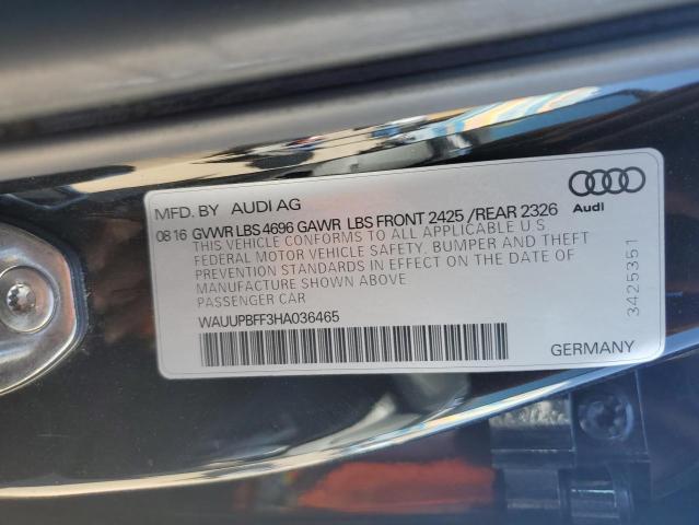 2017 AUDI A3 E-TRON - WAUUPBFF3HA036465