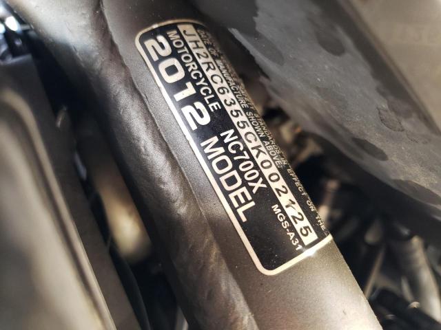 2012 HONDA NC700X JH2RC6355CK002125