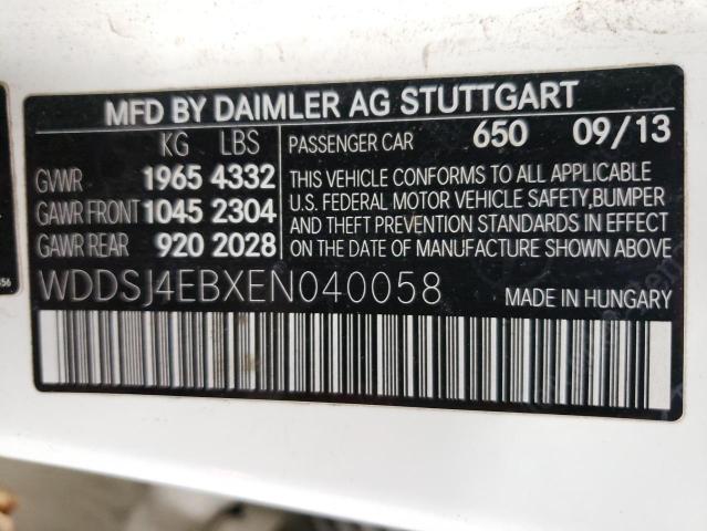 WDDSJ4EBXEN040058 Mercedes-Benz CLA 250