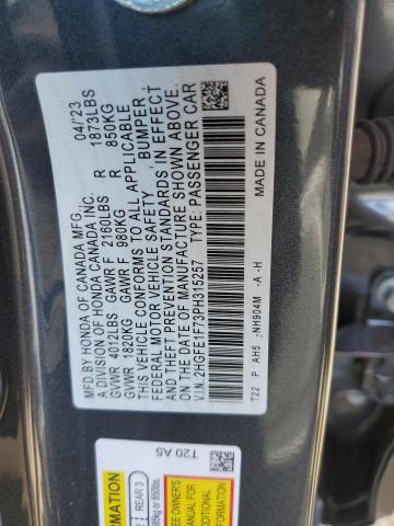  HONDA CIVIC 2023 Вугільний